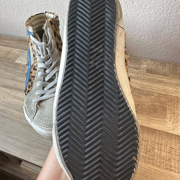 Golden goose leopard blue stripe sneaker! Only worn a few times! - Picture 5 of 9